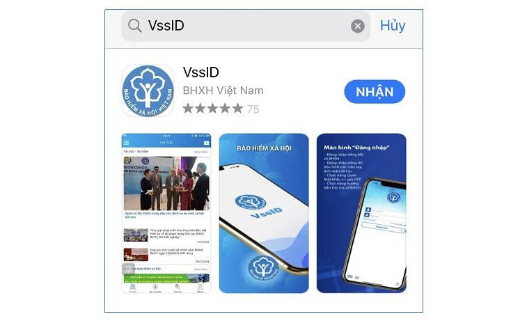 Ứng dụng VssID trên App Store