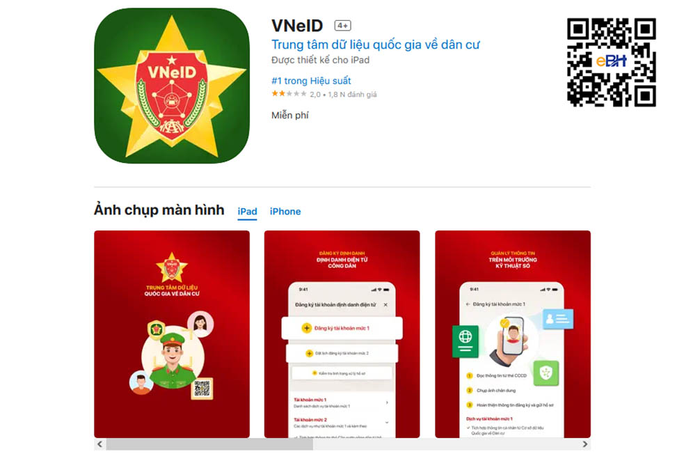 Hướng dẫn tải app VNeID trên App Store