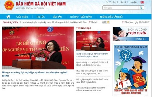 Cổng thông tin bảo hiểm xã hội điện tử Việt Nam