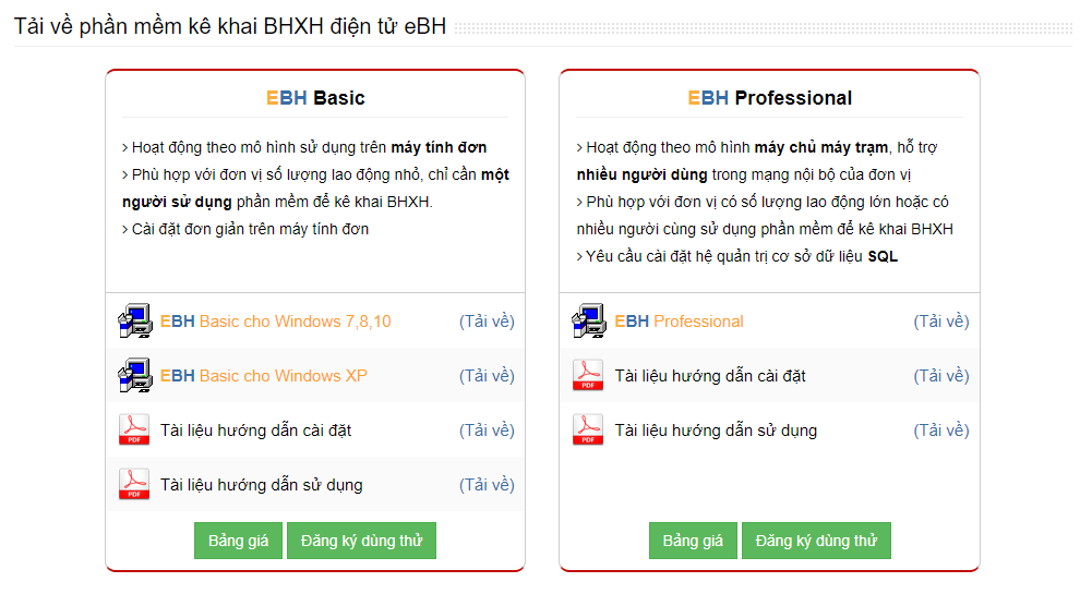 Tải phần mềm BHXH điện tử miễn phí