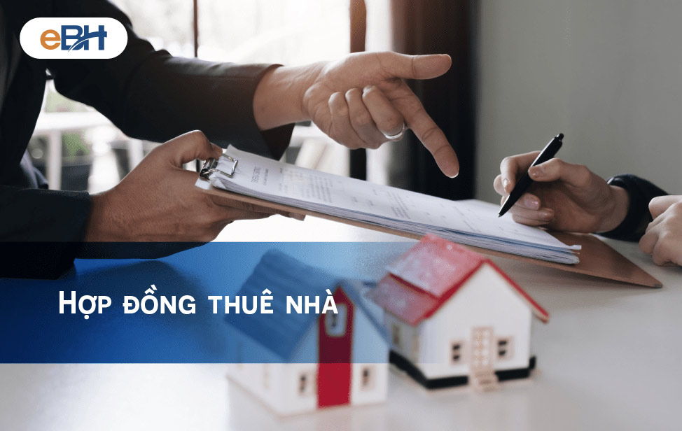 Giao kết hợp đồng thuê nhà giữa người thuê và chủ nhà cho thuê.