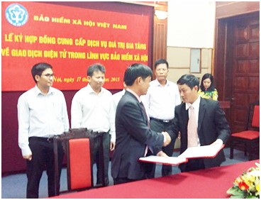 Lễ ký hợp đồng chính thức giữa BHXH Việt Nam và công ty Thái Sơn