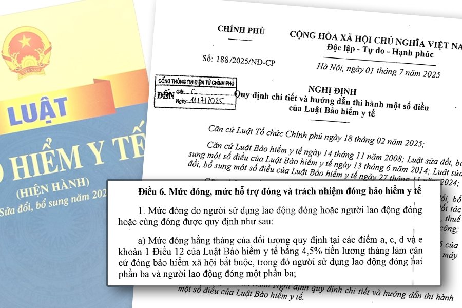 Mức đóng bảo hiểm y tế theo từng nhóm đối tượng năm 2025